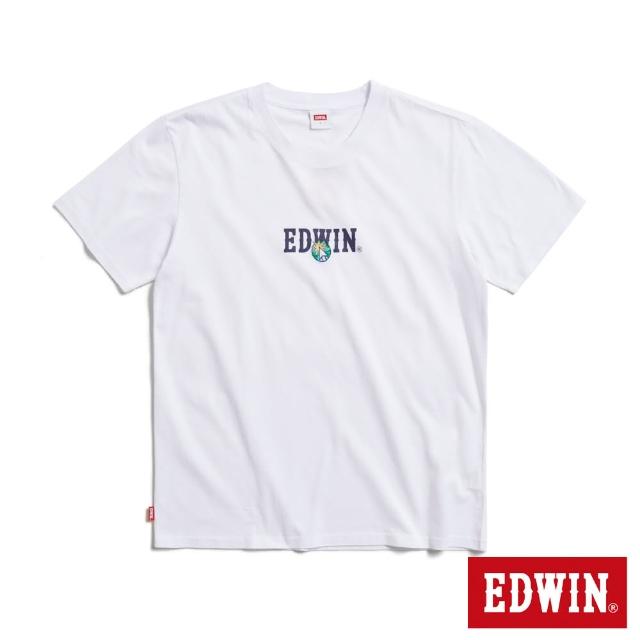 【EDWIN】男裝 網絡搜尋印花短袖T恤(白色)