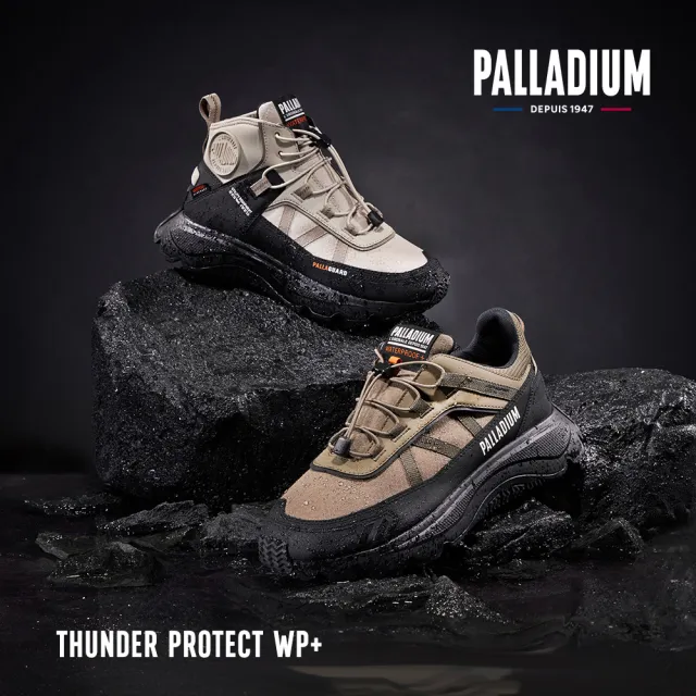 【Palladium】THUNDER PROTECT WP+快穿橘標防水靴/防水鞋/休閒鞋-軍綠 / 黑