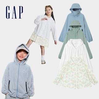 【GAP】兒童裝 Logo防曬印花連帽外套-多款任選(890512&890475)