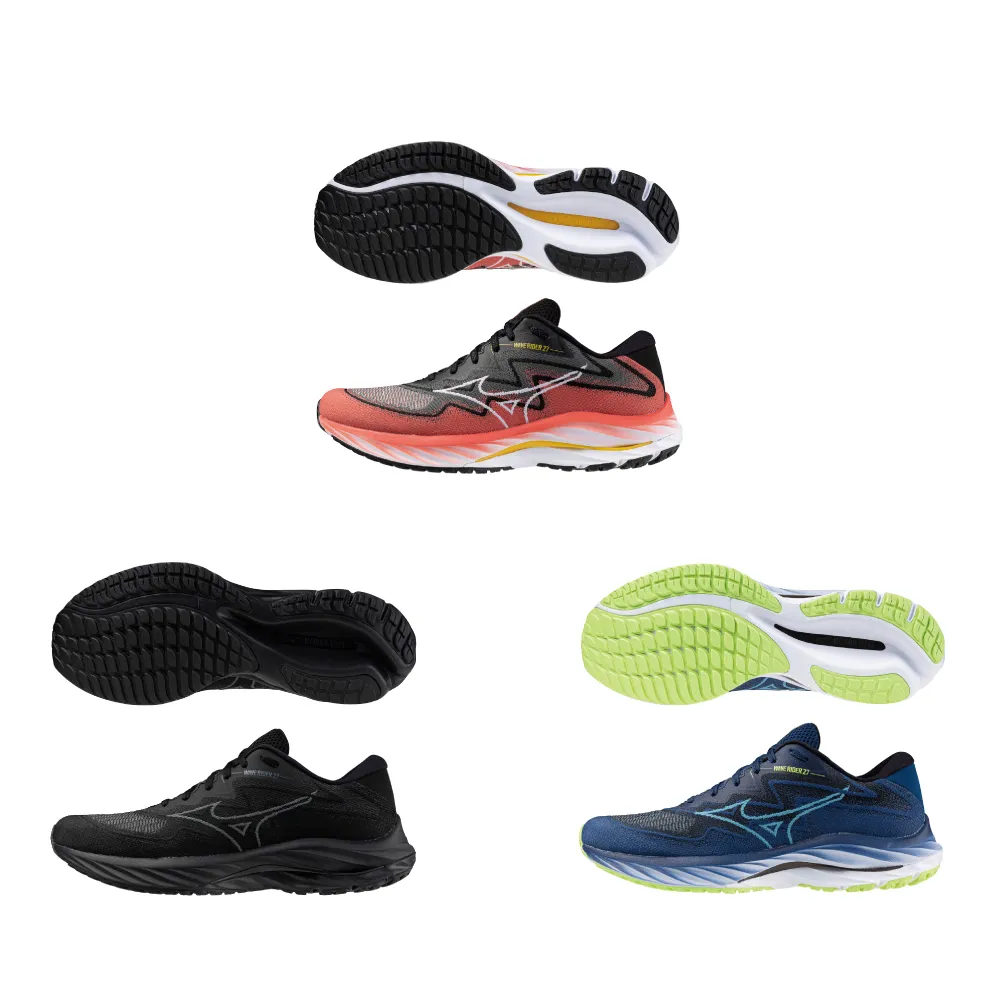 【MIZUNO 美津濃】WAVE RIDER 27 SSW 男款慢跑鞋 J1GC237551 J1GC2376XX 任選一雙(慢跑鞋)