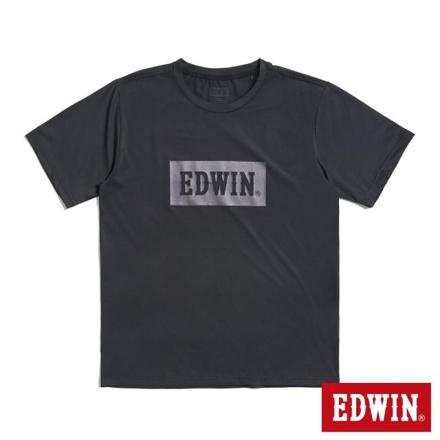 【EDWIN】男裝 涼感系列 經典印花短袖T恤(黑色)