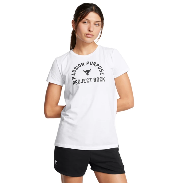 UNDER ARMOUR UA 女 Pjt Rock Payoff 短袖T-Shirt_1389340-100(白色)