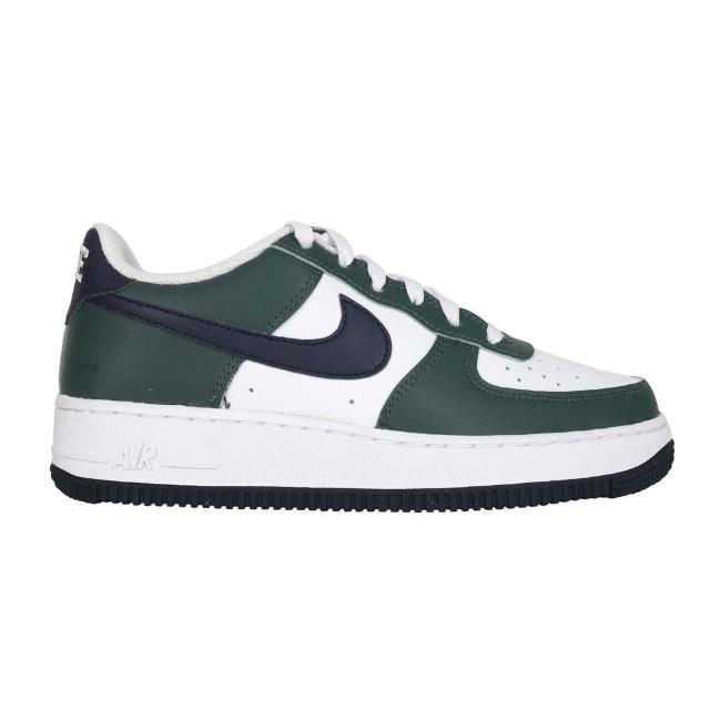 【NIKE 耐吉】AIR FORCE 1 LOW GS 男女大童運動休閒鞋-復古 白綠 AF1(HF5178-300)