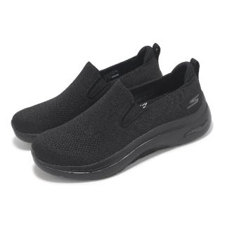 【SKECHERS】休閒鞋 Go Walk Arch Fit 2.0-Melodious 1 男鞋 黑 高回彈 健走鞋(216518-BBK)