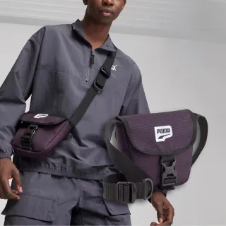 【PUMA】肩背包 Downtown Mini Messenger Bag 紫 翻蓋 斜背包 隨行包 小包(090763-02)