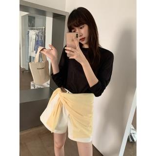 【巴黎精品】現貨+預購 針織衫長袖T恤(氣質圓領薄款罩衫女上衣4色a1fx86)