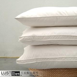 【LUST】五星級飯店專用-羽絨枕 羽絨20/羽毛80/純棉表布