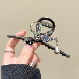 【巴黎精品】現貨+預購 髮夾合金髮飾(彎月珍珠金屬抓夾女飾品2款a1gh8)