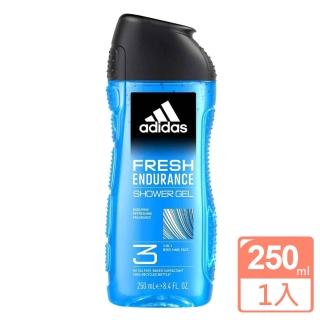 【adidas 愛迪達】三合一潔顏洗髮沐浴露-清爽長效(250ml)