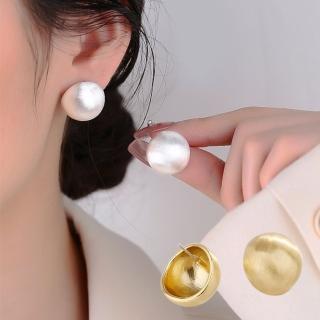 【KT DADA】包包 設計簡約 耳飾 不過敏耳環 低敏耳釘 S925純銀耳釘 氣質耳釘 圓球 耳釘