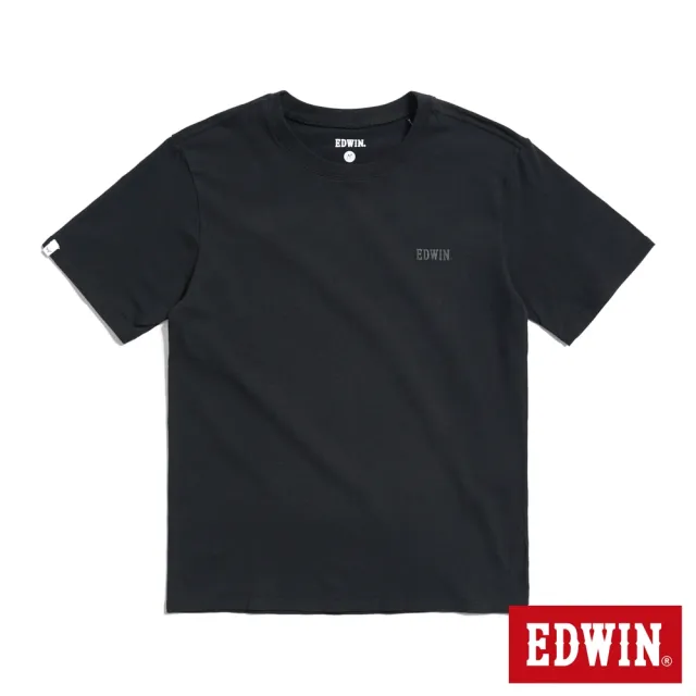 【EDWIN】男裝 第十代基本LOGO短袖T恤(黑色)