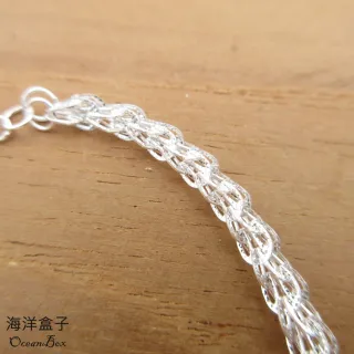 【海洋盒子】時尚簡約鳳尾扣頭S925純銀手鍊(女用手鍊)