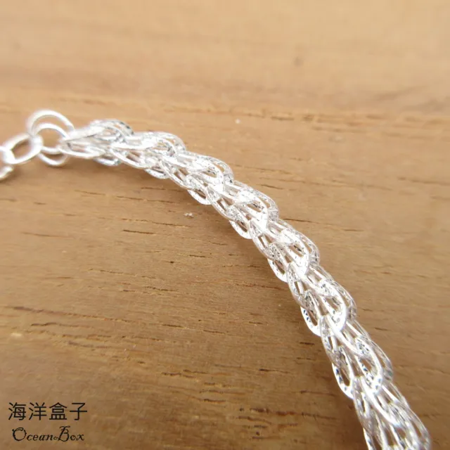 【海洋盒子】時尚簡約鳳尾扣頭S925純銀手鍊(女用手鍊)