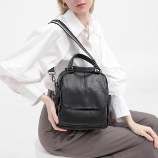 【LEESA】防水包 揹包\軟皮手提包\後揹包\單肩包\手提包\百搭包包\休閒後揹包\韓國包包\皮革包包\