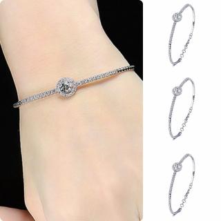【LEESA】手環\模擬鋯石手鐲\高階飾品\飾品\手飾\韓國飾品\銀手鐲\純銀手環