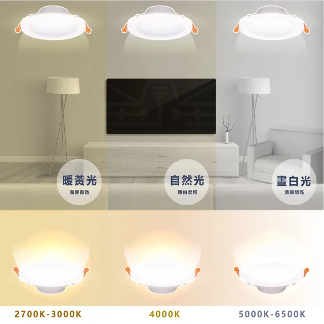 【DanceLight 舞光】5入組 LED 16W 尼莫防水崁燈 開孔15CM IP66防水防塵(白光 6500K / 黃光 3000K)