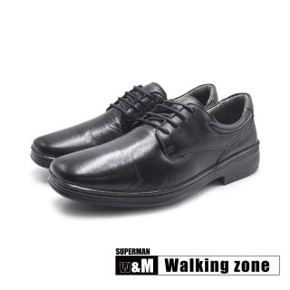 【WALKING ZONE】男 SUPERMAN系列 Barcelona減壓紳士皮鞋 男鞋(黑色)