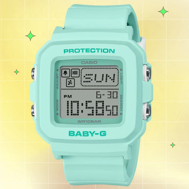 CASIO 卡西歐 BABY-G Y2K 像素動畫數位手錶 開學(BGD-10-3)