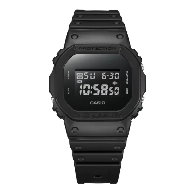 【CASIO 卡西歐】G-SHOCK 簡單率性 全黑設計 經典方形系列_DW-5600UBB-1_42.8mm