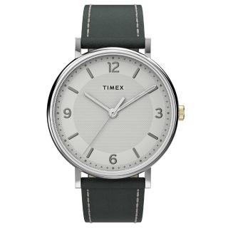 【TIMEX】天美時 風格系列 41毫米極簡手錶 白x深灰 TXTW2U67500-1