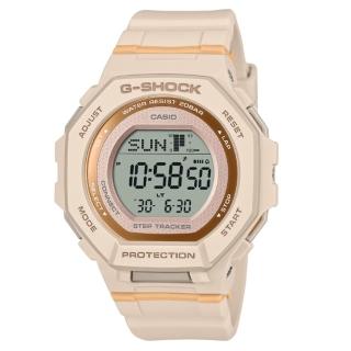 【CASIO 卡西歐】G-SHOCK 自然色調 步數測量 藍芽 氣質粉 運動休閒系列 GMD-B300-4 43.8mm