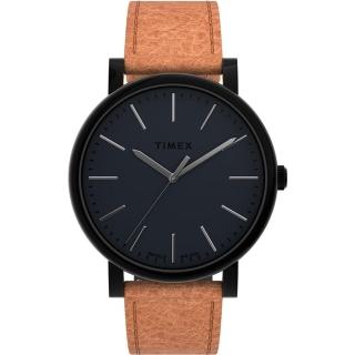 【TIMEX】天美時 復刻系列 40毫米簡約手錶 黑x橘 TXTW2U05800-1