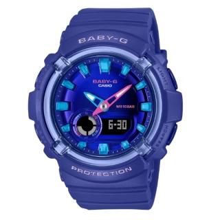 【CASIO 卡西歐】BABY-G 舞池霓虹 運動風格 雙顯錶款 BGA-280DN-2A 43.4mm