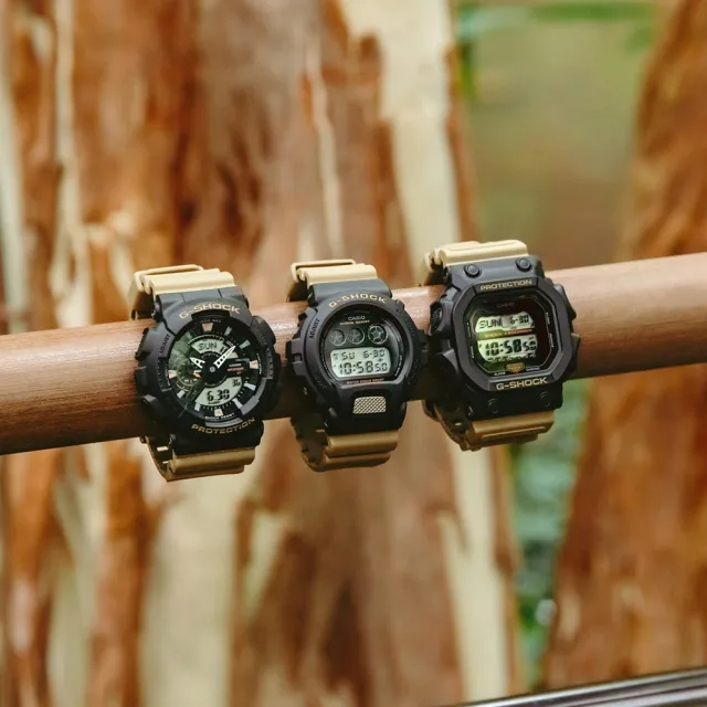 【CASIO 卡西歐】G-SHOCK 卡其色系雙顯手錶 送禮 禮物 推薦(GA-110TU-1A5)