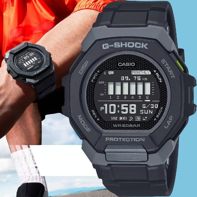 【CASIO 卡西歐】G-SHOCK G-SQUAD 訓練計畫 GPS多功能運動藍芽手錶 送禮 禮物 推薦(GBD-300-1)