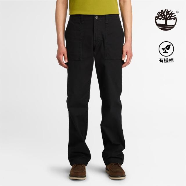 【Timberland】男款黑色帆布休閒褲(A5QAP001)