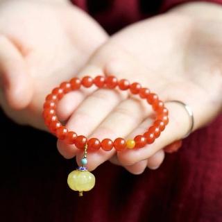 【LEESA】老蜜蠟手珠\手鍊\手環\蜜蠟手鍊\串珠\招財手鍊\紅瑪瑙手鍊\平安手鍊\手串\能量手鍊\避