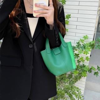 【LEESA】子母包\手提水桶包\側揹包女\女包\斜背水桶包\手提包女\斜揹包女\皮革斜揹包\韓版斜背
