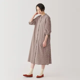 【MUJI 無印良品】女速乾平織布七分袖洋裝(共3色)