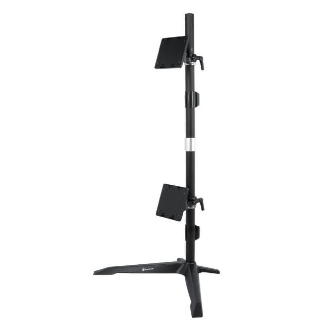 ErgoGrade EGTS012Q 雙螢幕支架支援12.5吋至32吋螢幕，最大承載重量2-8KG，採用鋁合金材質，輕便耐用，黑色設計時尚簡約，符合國際VESA安裝標準，適合辦公室或家庭使用。