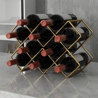 【PKS】八瓶款紅酒架擺件(紅酒收納/紅酒擺件/酒瓶架/葡萄酒架/儲酒架)