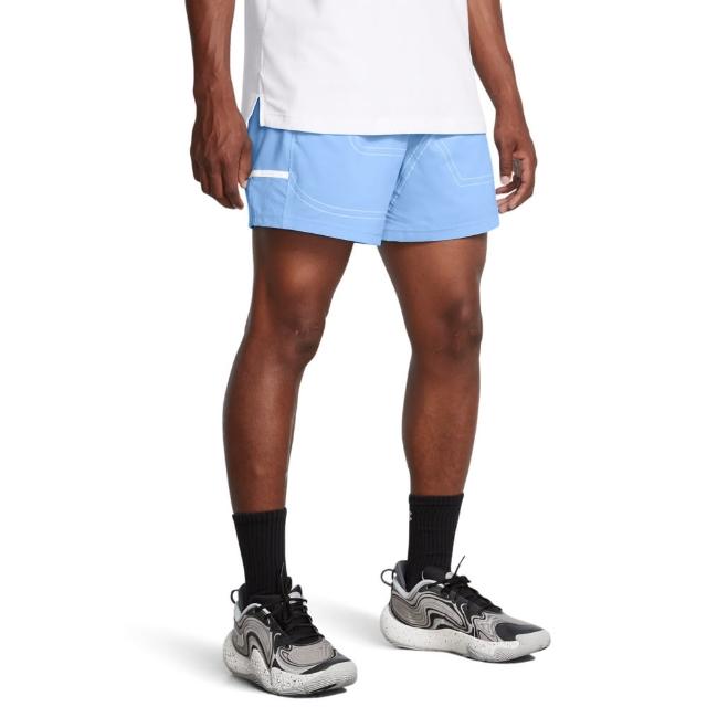 【UNDER ARMOUR】UA 男 Baseline Pro 5吋籃球短褲 運動短褲_1384141-465(藍色)