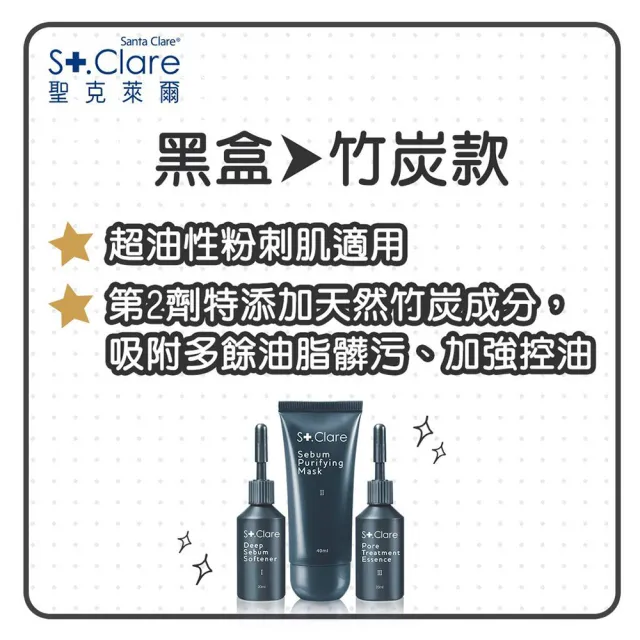 即期品【St.Clare 聖克萊爾】粉刺速淨MP3 黑白雙殺組(買1送1/粉刺面膜)