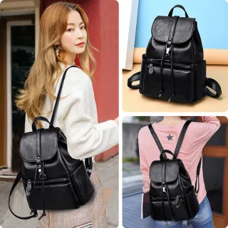 【LEEHER】大容量包包/學生後背包/旅行包/包包女/真皮包包/復古包包/歐美包包/韓國包包/日