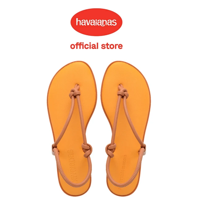 havaianas 哈瓦仕 平底涼鞋 女鞋 拖鞋 Una Acai 橘黃 4149616-7608W(哈瓦士)