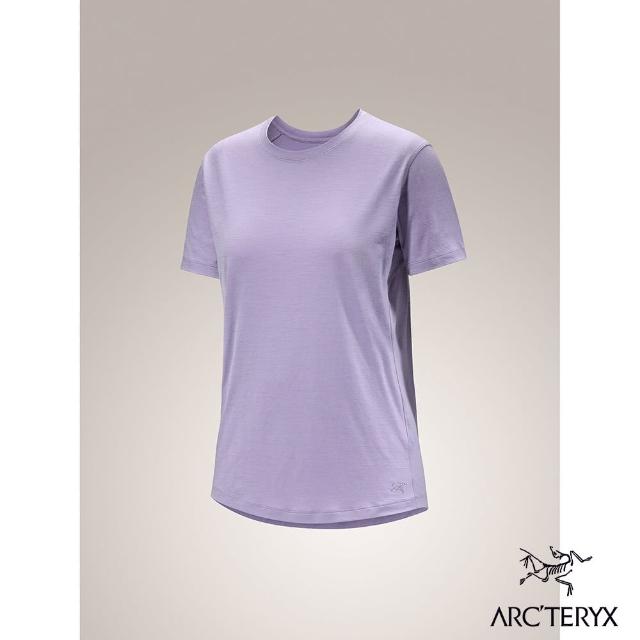 【Arcteryx 始祖鳥】女 Lana 羊毛短袖圓領衫(藍香紫)