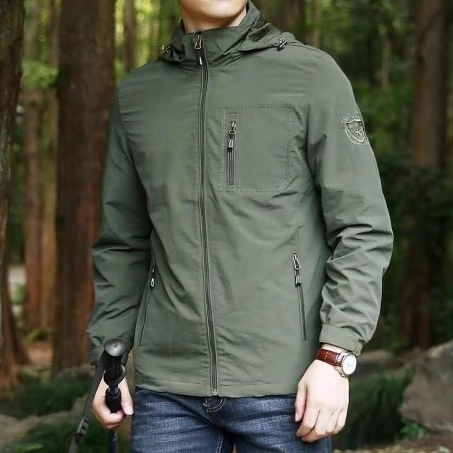 【巴黎精品】現貨+預購 衝鋒衣防風外套(連帽薄型防水休閒男夾克4色a1fa2)