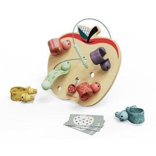 【Top Bright】貪吃的毛毛蟲穿繩遊戲組(手眼協調/感統玩具/精細動作/聖誕節禮物)