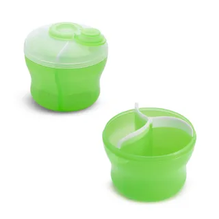 【munchkin 滿趣健】三格奶粉盒/奶粉分裝盒-綠(奶粉/高蛋白皆適用)