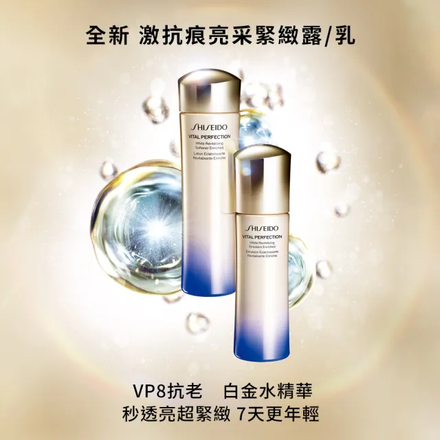 【SHISEIDO 資生堂國際櫃】激抗痕亮采緊緻露150ml 輕盈/豐潤 任選(發光水/5G保濕水精華/化妝水/臉部保養)