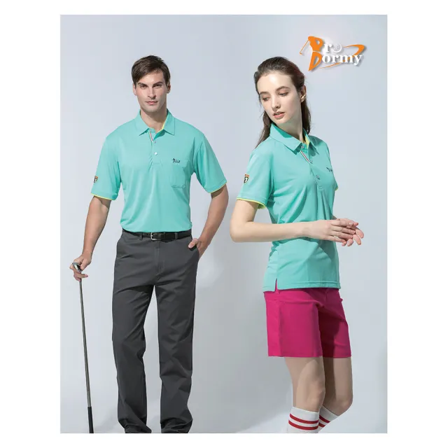 【Pro Dormy】普多力 台灣製 男款 中性版 女款 短袖上衣 休閒POLO衫 高爾夫球衫(男女同款)
