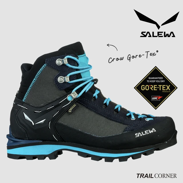 SALEWA CROW GORE-TEX 登山鞋 女 海軍藍(中筒防水登山靴 防水健行鞋 徒步旅行)