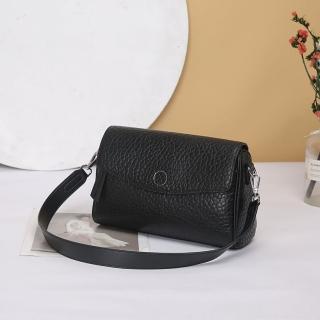 【巴黎精品】現貨+預購 側揹包真皮手提包(時尚經典蓋頭包牛皮女包包6色a1gn54)