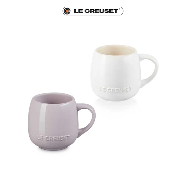 Le Creuset 花蕾系列瓷器馬克杯320ml(柔粉紫/棉花白 二色選一)