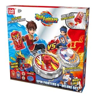 【Spin Fighters 魔幻陀螺】魔幻陀螺6-對戰組 熾炎神龍v.s.蒼炎雄獅