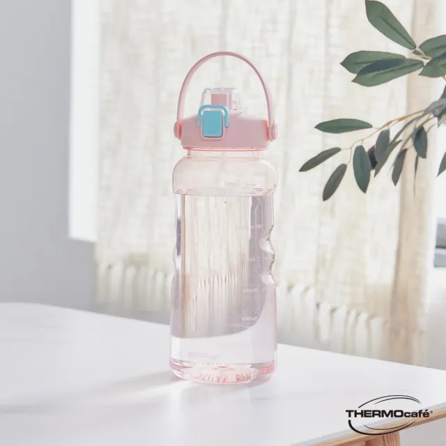 【THERMOcafe 凱菲】可提式彈蓋直飲隨手瓶2200ml(TCTB-2200)